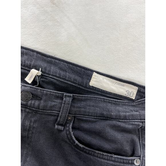 Rag & Bone Skinny Dark Gray Soft Rock Mid Rise Jeans Distressed 30 Y2K - Picture 5 of 8